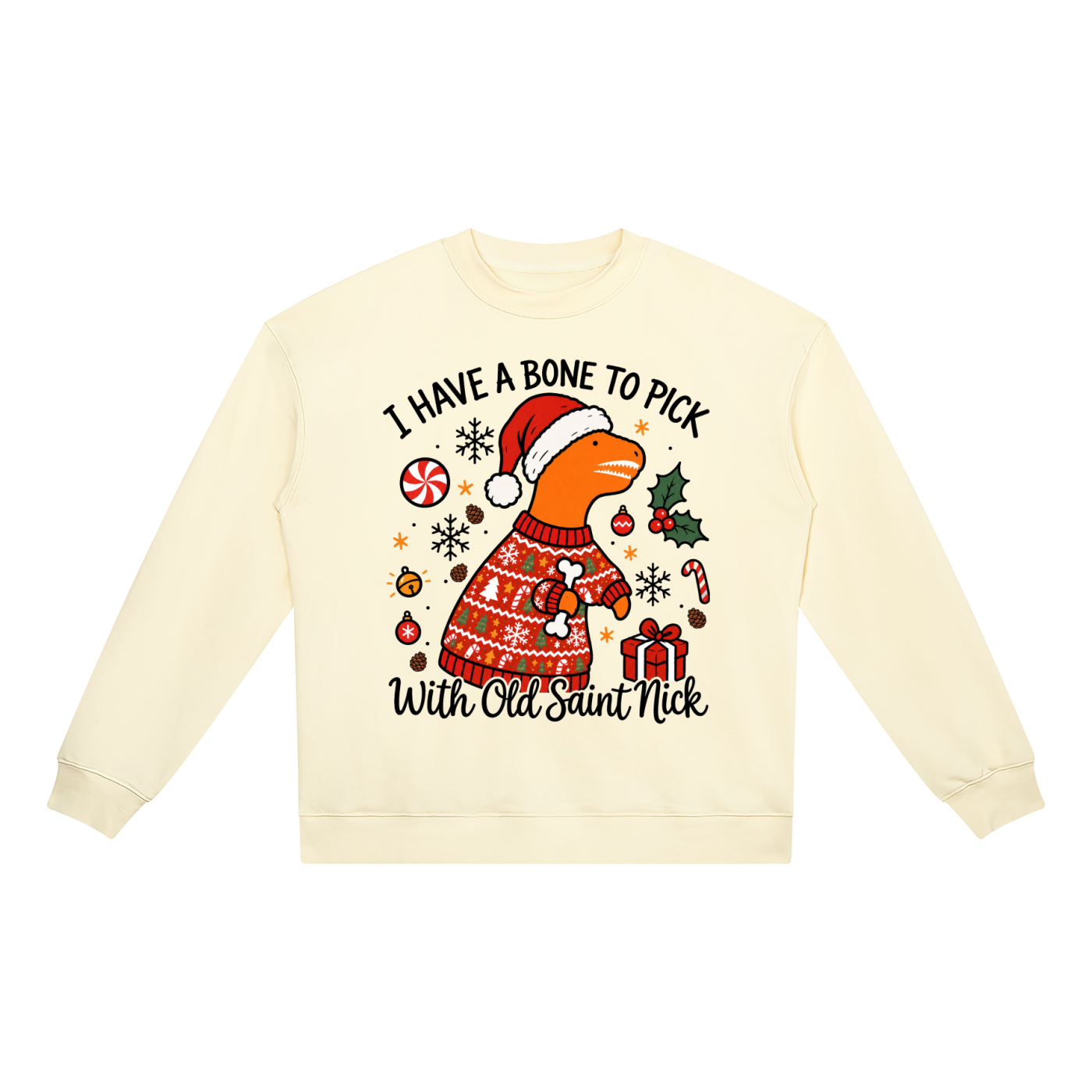 Rex the Dino Ugly Christmas Sweatshirt | Jacksonville