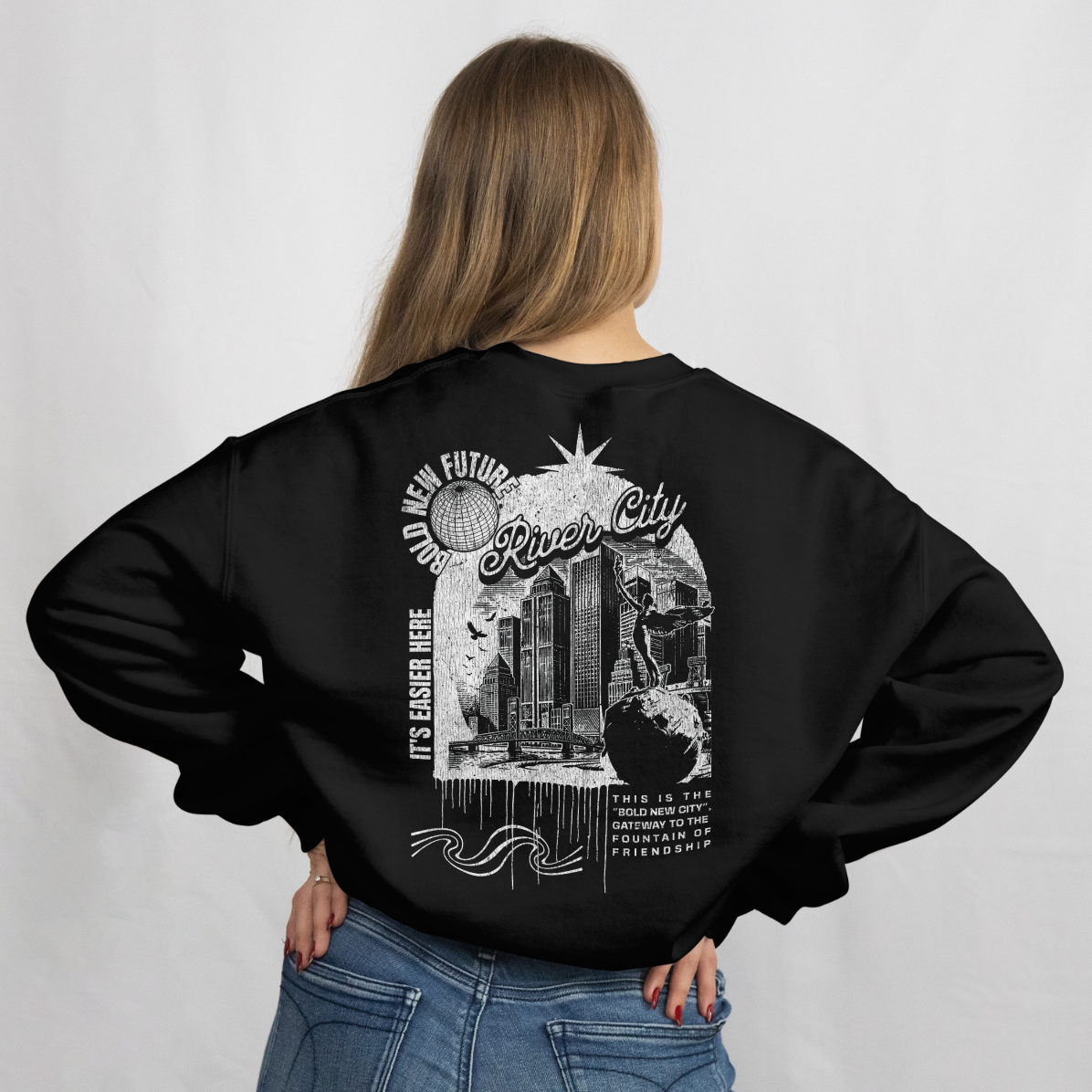 River City Jacksonville Essential Non-Shrink Mock Neck Sweatshirt