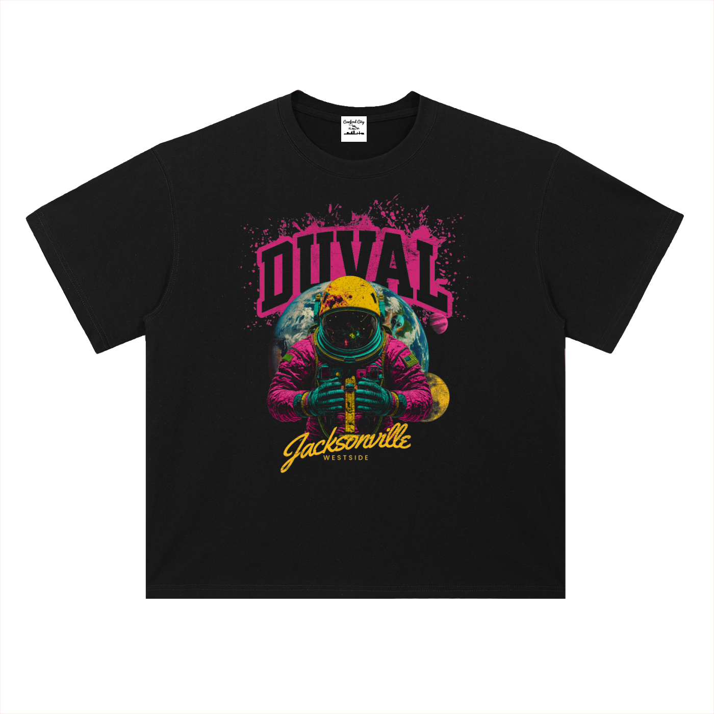 Jacksonville Westside Spaceport Astronaut Graphic T-Shirt – Duval Pride Streetwear