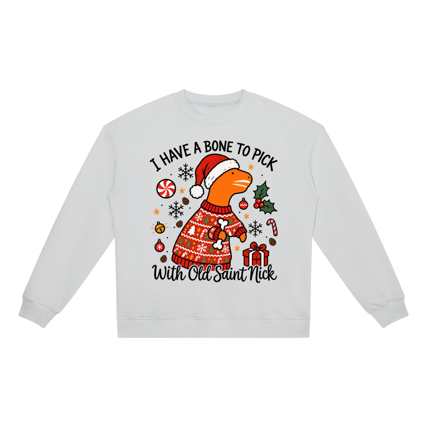 Rex the Dino Ugly Christmas Sweatshirt | Jacksonville