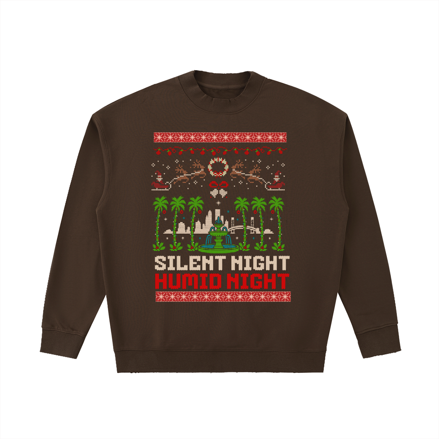 Silent Night, Humid Night Ugly Christmas Sweatshirt