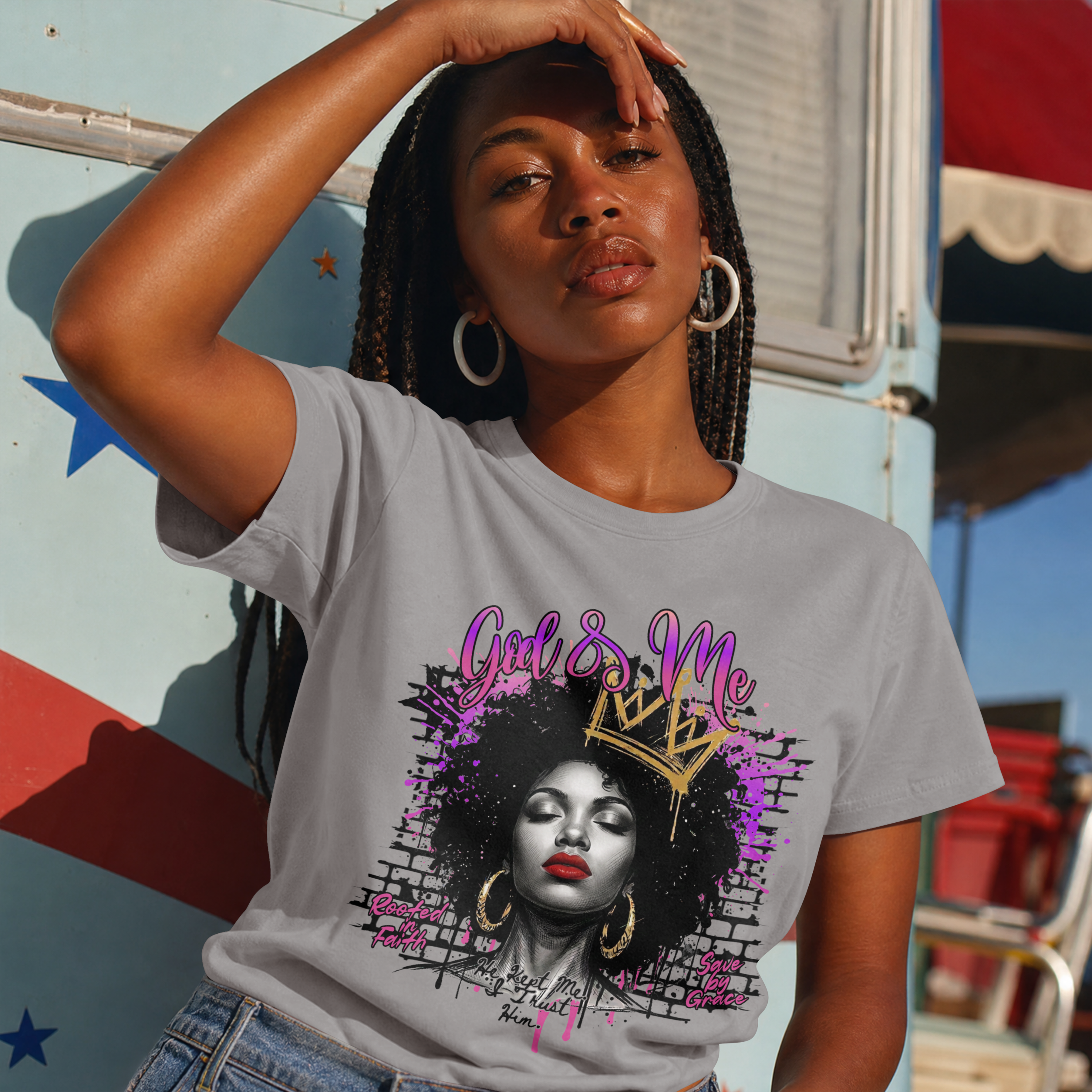 God & Me — Faith Graffiti Streetwear Graphic Tee