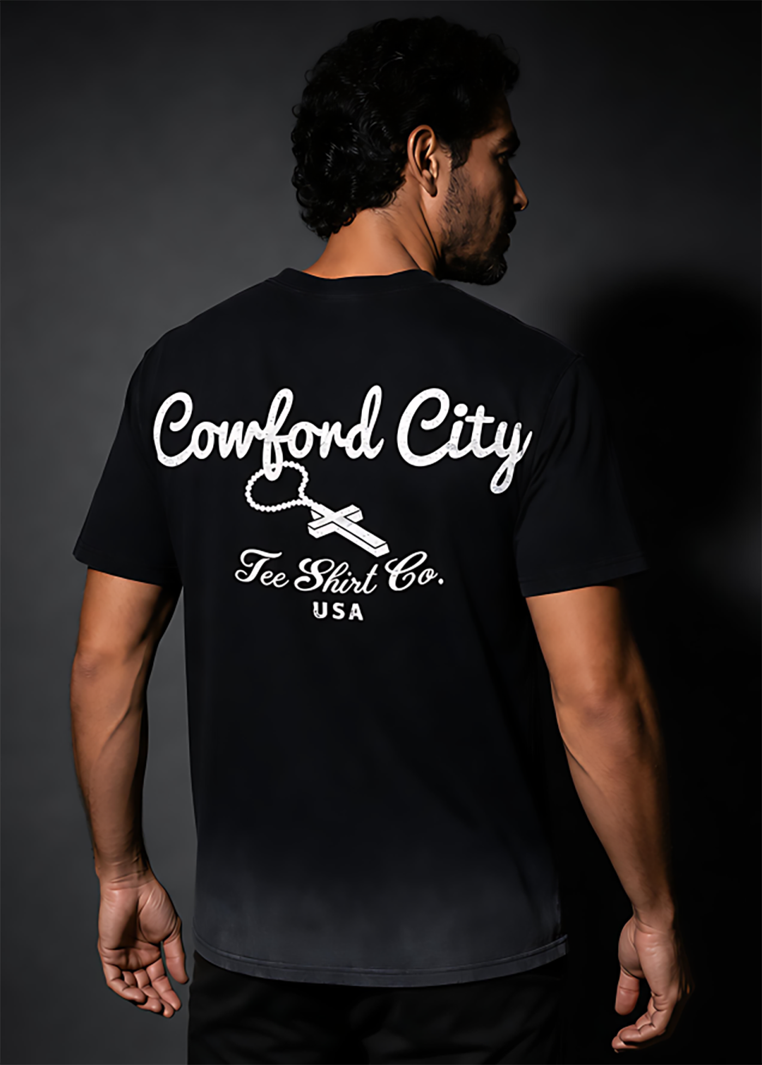 Cowford Steer Sunfade Tee – Vintage Washed Black
