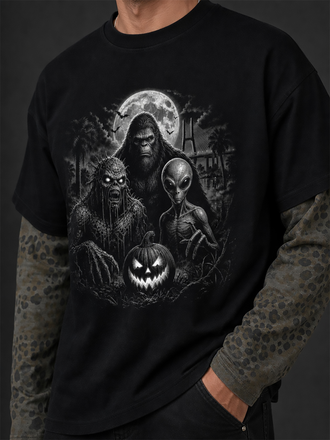 Duval Cryptid Crew Halloween Long Sleeve Tee