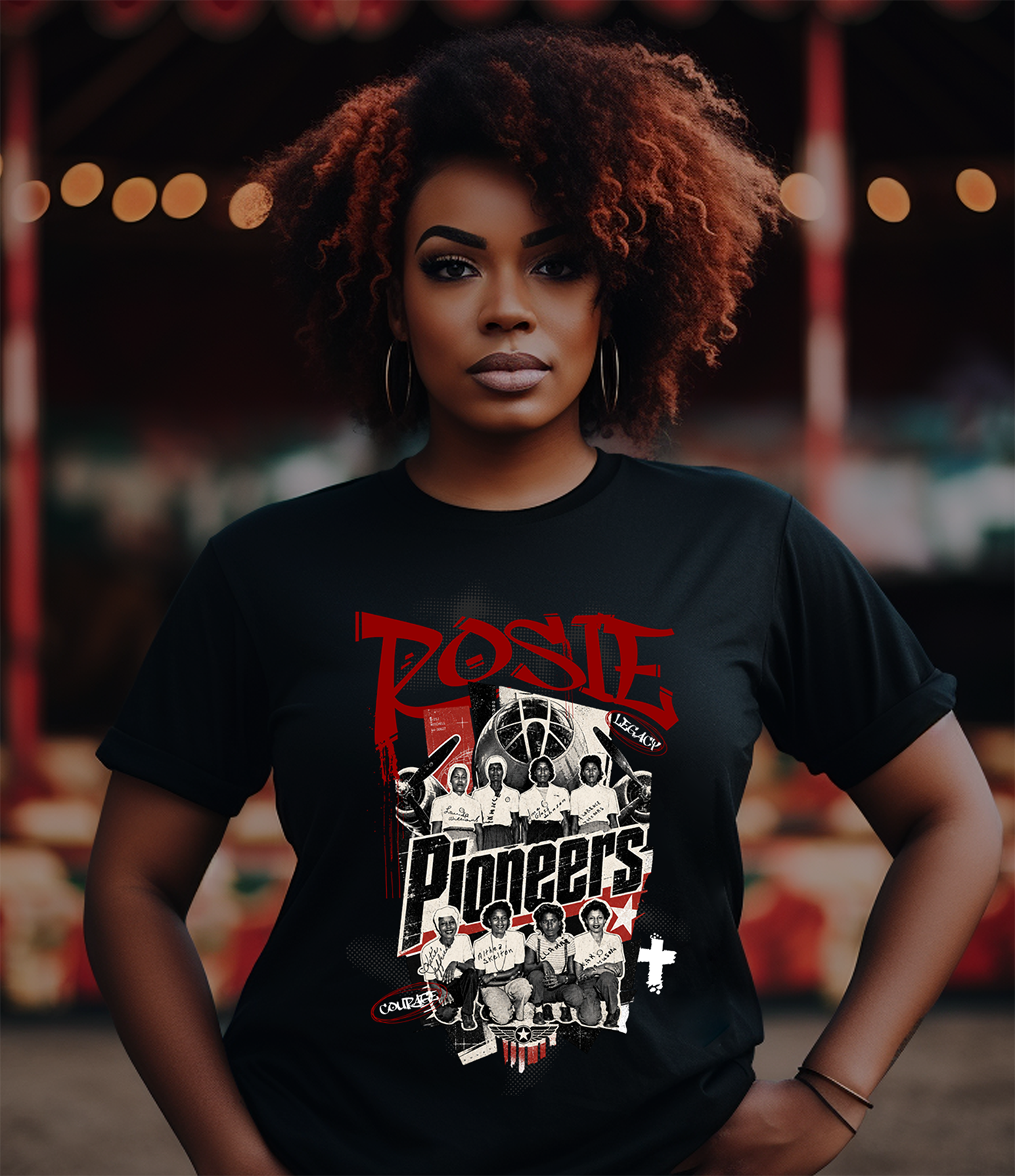 Rosie the Riveter Pioneers Tee – Black Women Aviation Workers WWII Tribute Shirt