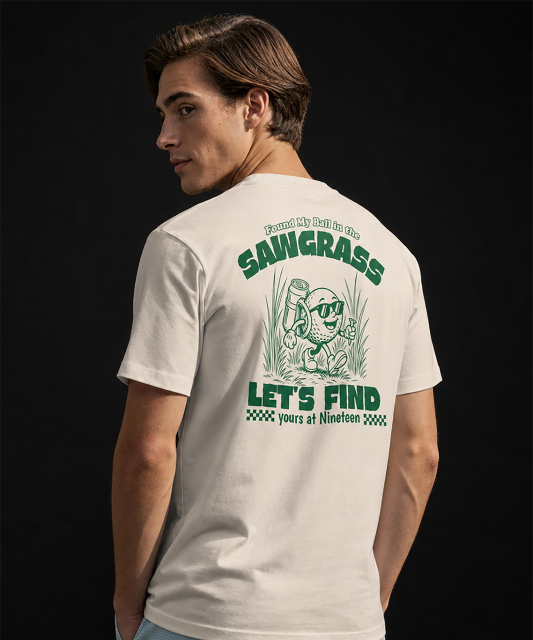 Found My Ball in the Sawgrass Golf Tee – Front & Back Print