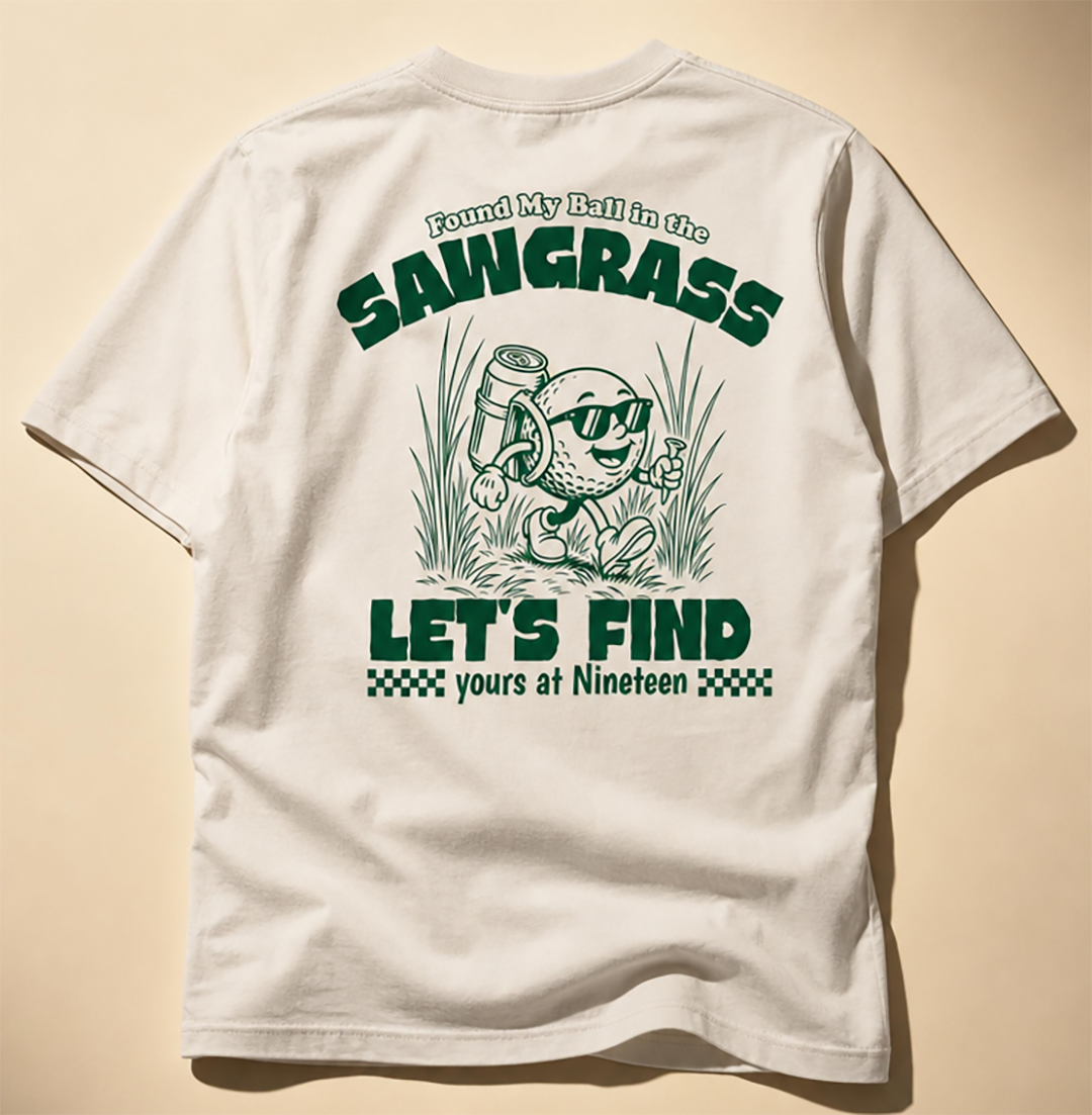 Found My Ball in the Sawgrass Golf Tee – Front & Back Print