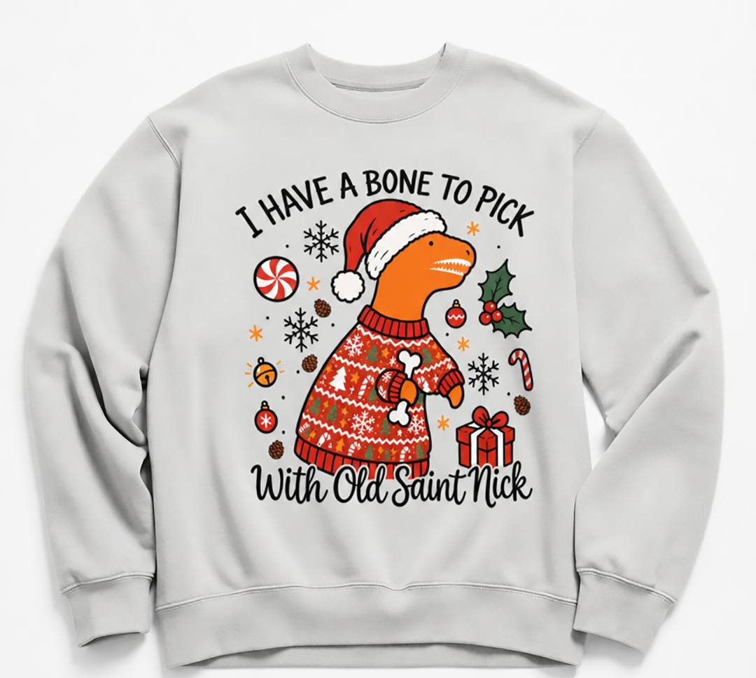 Rex the Dino Ugly Christmas Sweatshirt | Jacksonville