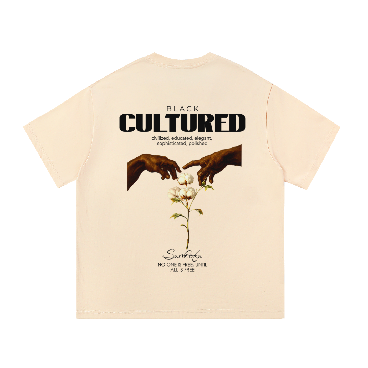 Black Cultured" Sankofa Graphic Tee | FBA Streetwear Unisex T-Shirt