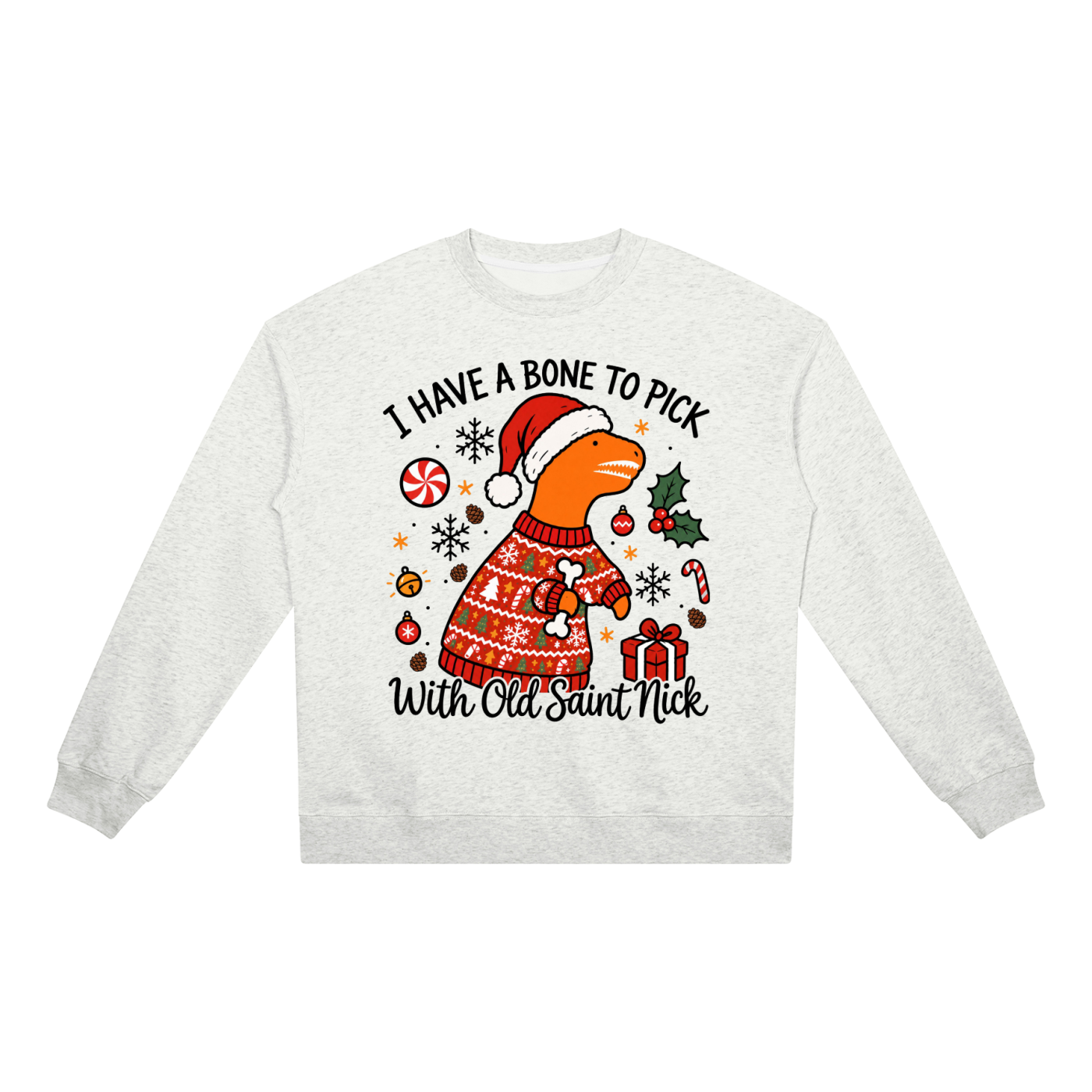 Rex the Dino Ugly Christmas Sweatshirt | Jacksonville